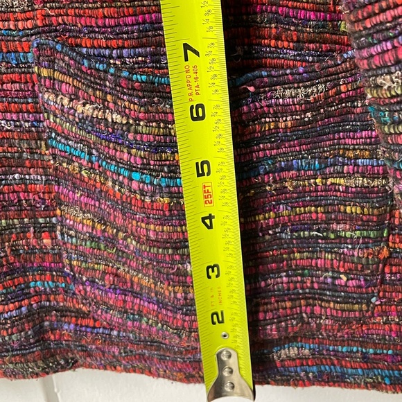 CHICO’S Silk Muticolor Jacket • size 2 aka Large • zip up • striped woven design - Picture 8 of 14